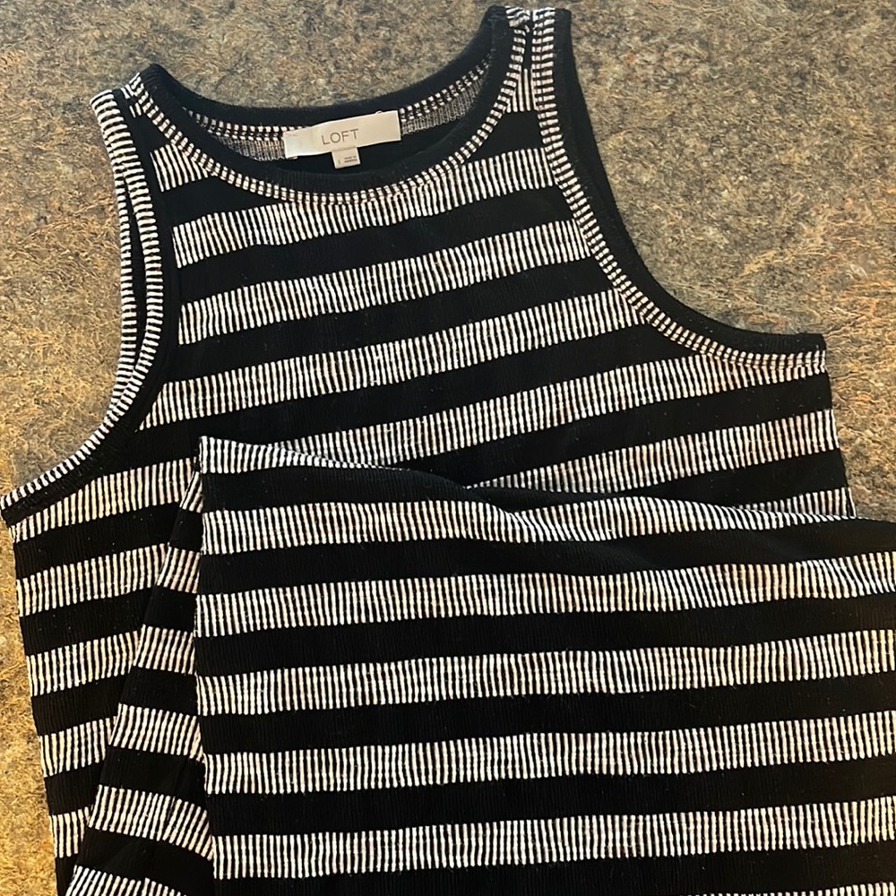 Knit Sleeveless LOFT MIDI Tank Style Classic OhLaLa Form Fitting Dress